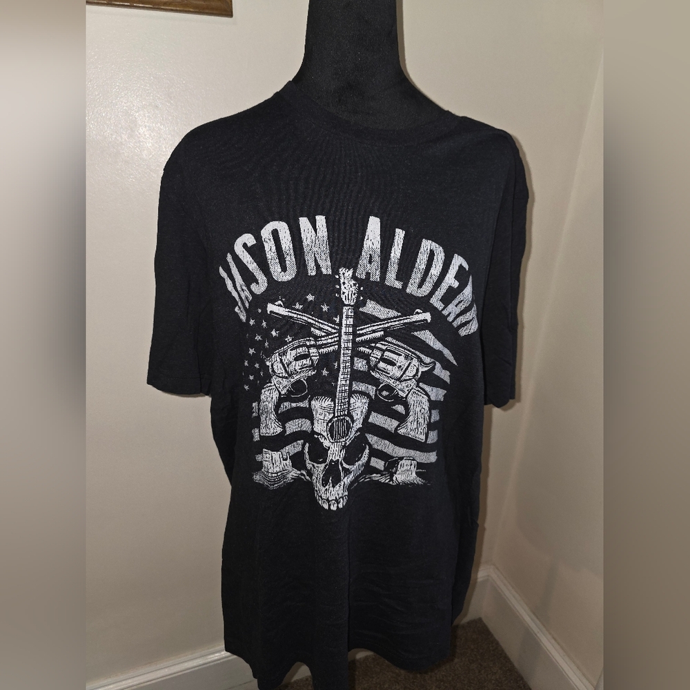 Jason Aldean Rock N Roll Cowboy Tour T-Shirt Black Unisex Graphic Tee